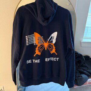 Mayfair Group Navy Blue Butterfly Effect Hoodie